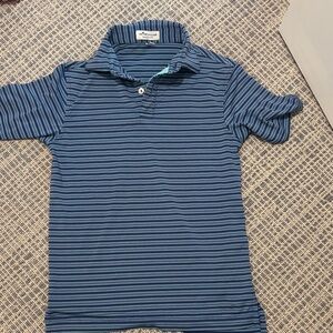 Peter Millar Blue Striped Kids Polo Shirt